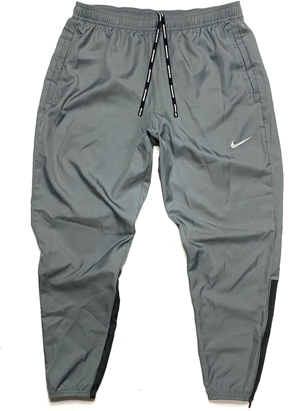 Nike Phenom Elite Running Track Pants Mens Gray Tapered Dri-Fit Activewear Large